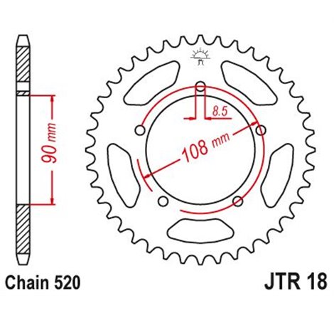 Couronne Mz 660 Skorpion 1995-2002 - 520 - 39 Dents - Similaire JTR18