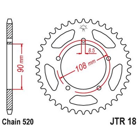 Couronne Mz 660 Skorpion 1995-2002 - 520 - 39 Dents - Similaire JTR18