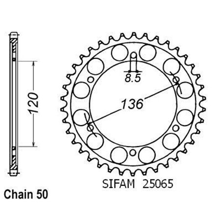 Couronne Rd 500 Lc 1984-1985 - 530 - 38 Dents - Similaire JTR862