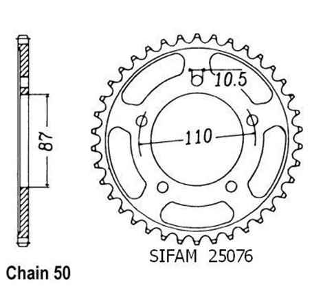 Couronne Rf 600 R 1993-1994 - 530 - 43 Dents - Similaire JTR829