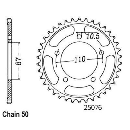 Couronne Gsx 600 F 1992-1997 - 530 - 45 Dents - Similaire JTR829