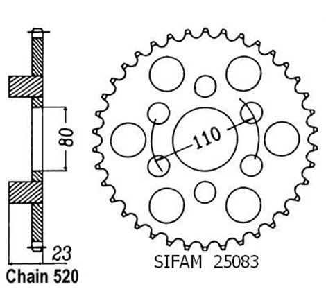 Couronne 125 Af1 1987-1989 - 520 - 34 Dents - Similaire JTR19