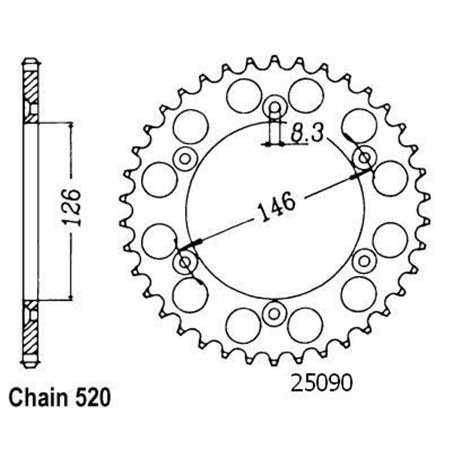 Couronne Suzuki - 520 - 41 Dents - Similaire JTR808