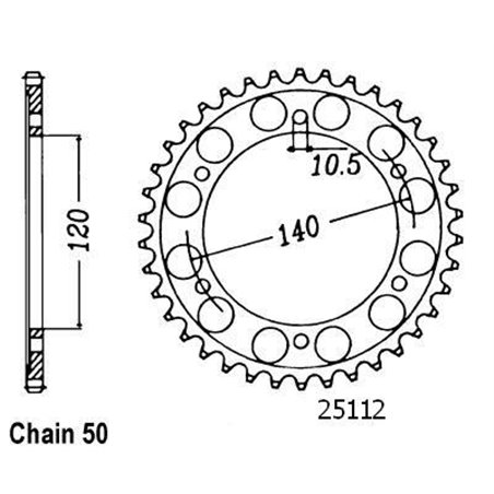 Couronne Tl 1000 S 1997-2000 - 530 - 38 Dents - Similaire JTR499