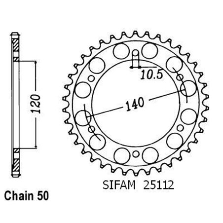 Couronne Tl 1000 R 1998-2000 - 530 - 39 Dents - Similaire JTR499