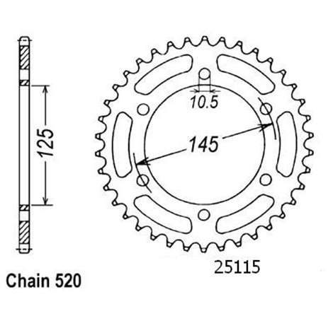 Couronne Xj 600 Diversion - 520 - 48 Dents - Similaire JTR855