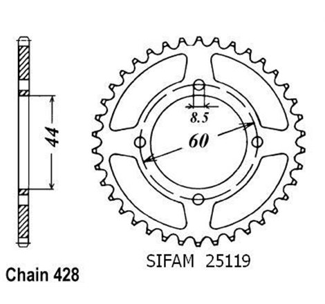 Couronne Dt 80 Mx Espagne 1984 - 428 - 41 Dents - Similaire JTR833