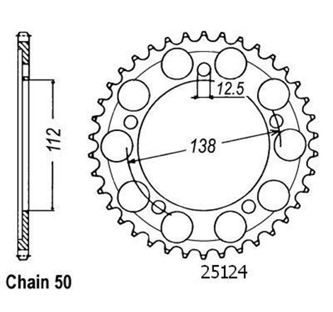 Couronne Cbr 900 Rr Fireblade - 530 - 42 Dents - Similaire JTR302