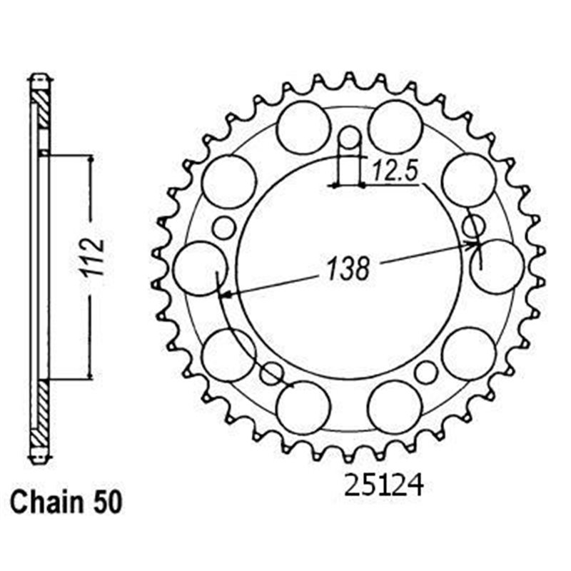 Couronne Cbr 900 Rr Fireblade - 530 - 42 Dents - Similaire JTR302