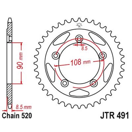 Couronne - 520 - 38 Dents - Similaire JTR491