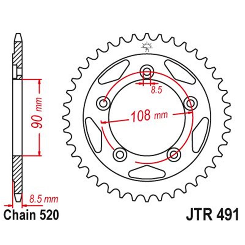 Couronne - 520 - 40 Dents - Similaire JTR491