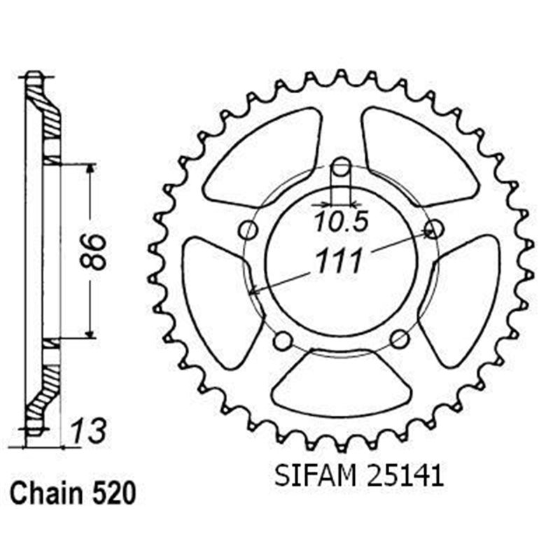 Couronne 600 Nord-west 1991-1994 - 520 - 43 Dents - Similaire JTR611