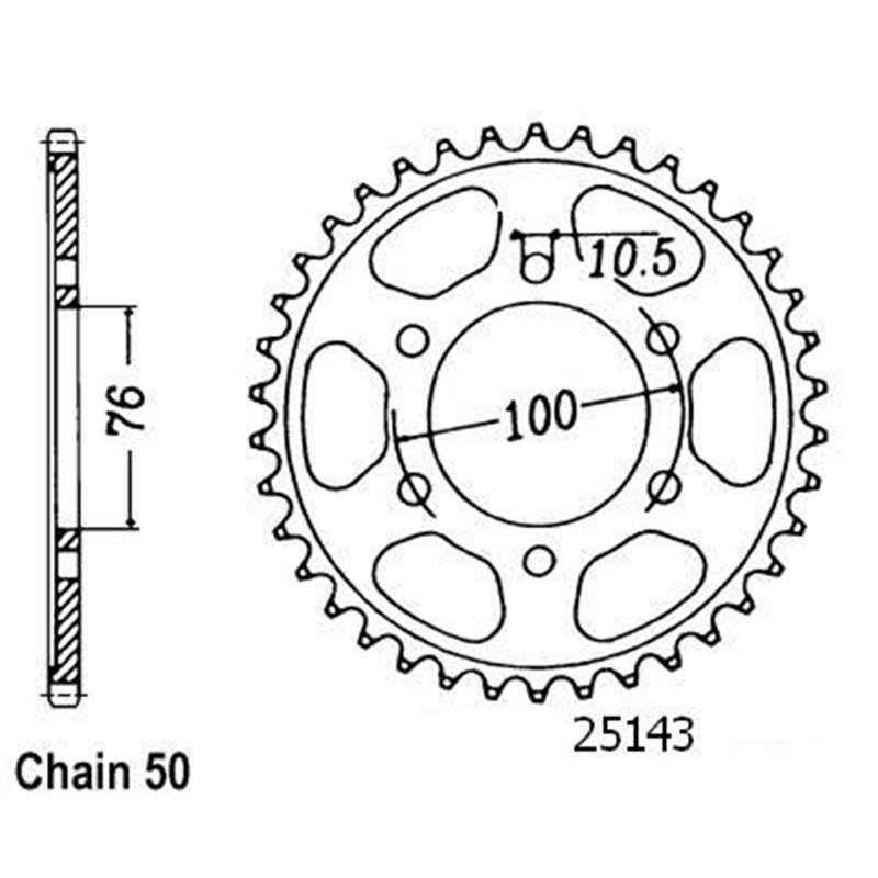 Couronne Gsf 1200 Bandit 1996-2001 - 530 - 45 Dents - Similaire JTR816