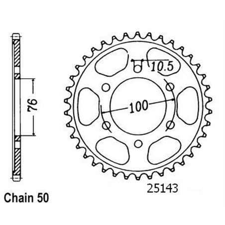 Couronne Gsf 1200 Bandit 1996-2001 - 530 - 45 Dents - Similaire JTR816