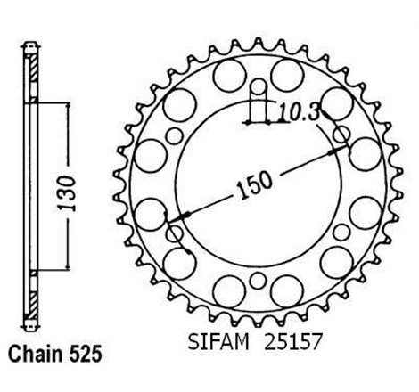 Couronne 850 Trx 1996-1998 - 525 - 39 Dents - Similaire JTR300