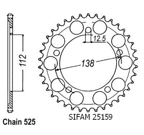 Couronne Cbr600f 1999-2000 - 525 - 45 Dents - Similaire JTR1304