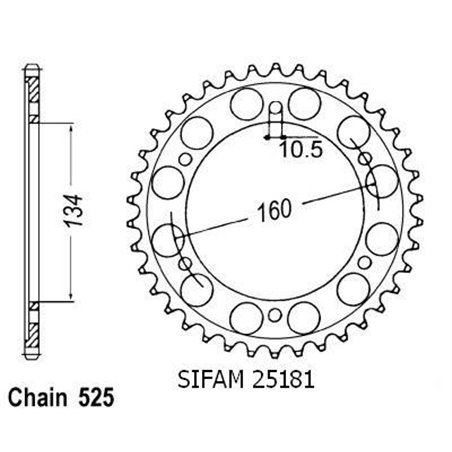 Couronne Honda Cbr 600 Rr 2003 - 525 - 43 Dents - Similaire JTR1307