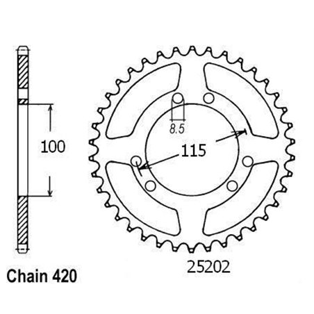 Couronne Gilera 50 Gsm 1999 - 420 - 46 Dents - Similaire JTR2076