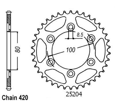 Couronne Rieju 50 Rr Sm/Spike - 420 - 48 Dents - Similaire JTR1076