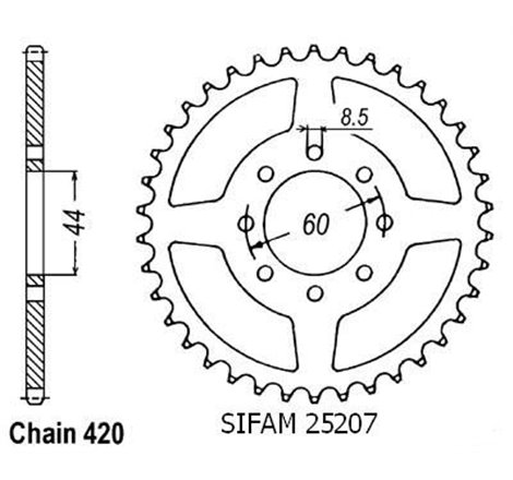 Couronne 50 Dtr/X-limit - 5 Trous - 420 - 48 Dents - Similaire JTR2078