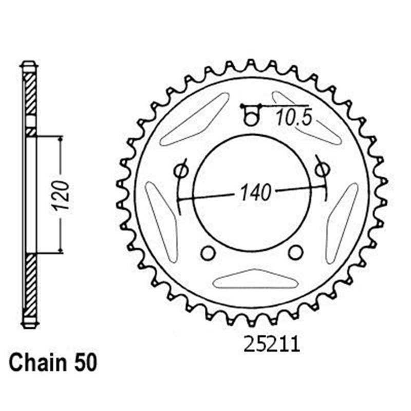 Couronne Sv 1000 N / S 2003 - 530 - 40 Dents - Similaire JTR1800