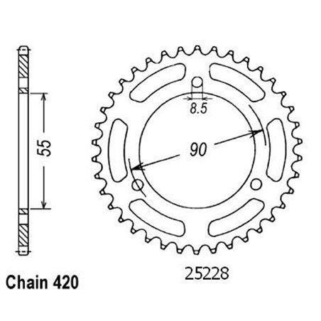 Couronne Rs2 50 Matrix 2003 - 420 - 47 Dents - Similaire JTR5228