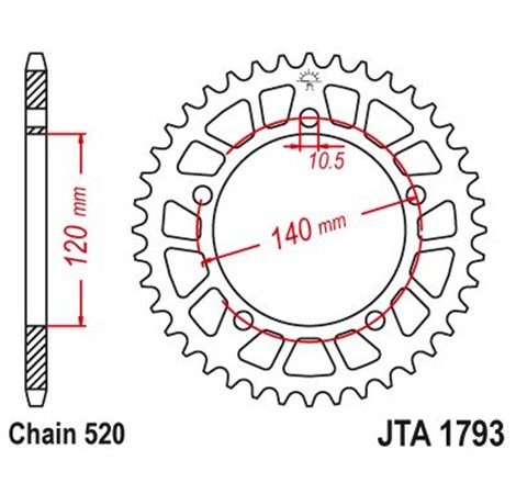 Couronne Racing Alu Gsx-R 600/750 2001-2004 41 Dents - Similaire JTA1793