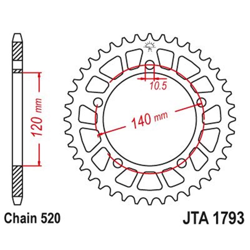 Couronne Racing Alu Gsx-R 600/750 2001-2004 41 Dents - Similaire JTA1793