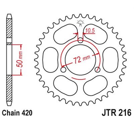 Couronne Acier Honda - 420 - 36 Dents - Similaire JTR216 - Made in Germany