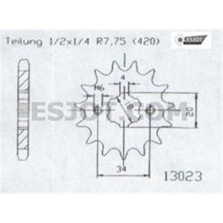 Pignon Eton - 420 - 19 Dents - Made in Germany