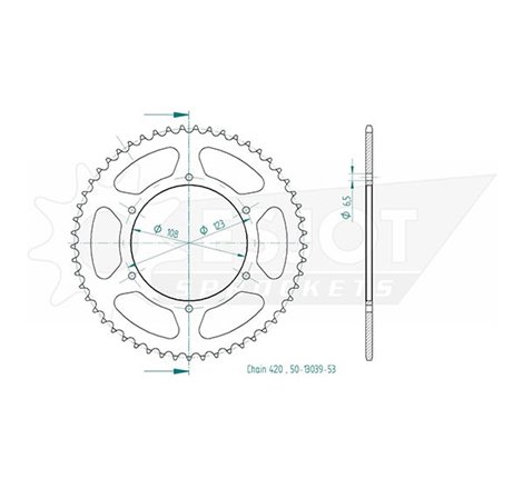 Couronne Acier - 420 - 52 Dents - Made in Germany