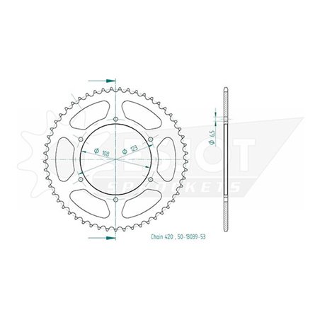 Couronne Acier - 420 - 52 Dents - Made in Germany