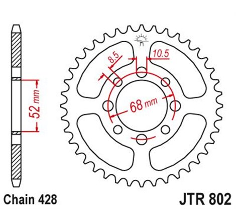 Couronne Acier TT Suzuki - 428 - 40 Dents - Similaire JTR802 - Made in Germany