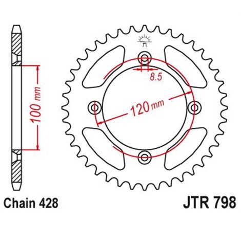 Couronne Acier TT Beta - 428 - 54 Dents - Similaire JTR798 - Made in Germany