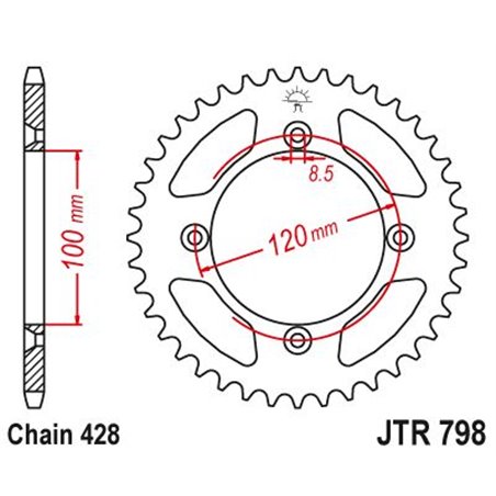 Couronne Acier TT Beta - 428 - 54 Dents - Similaire JTR798 - Made in Germany