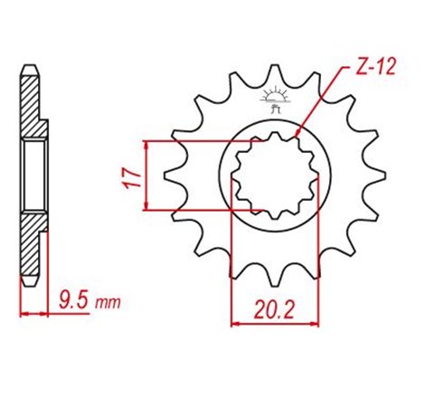 Pignon TT Lightweight KTM - 428 - 14 Dents - Similaire JTF1907 - Made in Germany