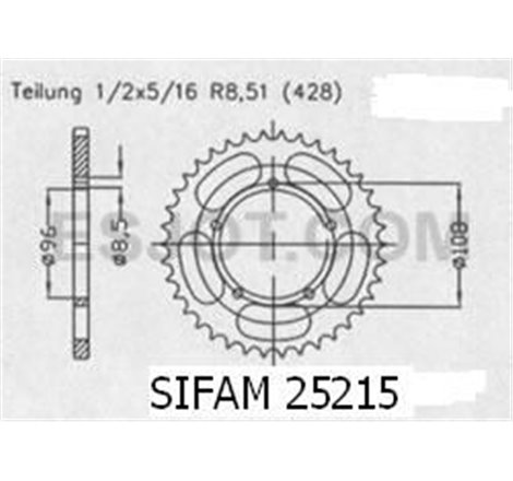 Couronne Acier MZ - 428 - 52 Dents - Made in Germany