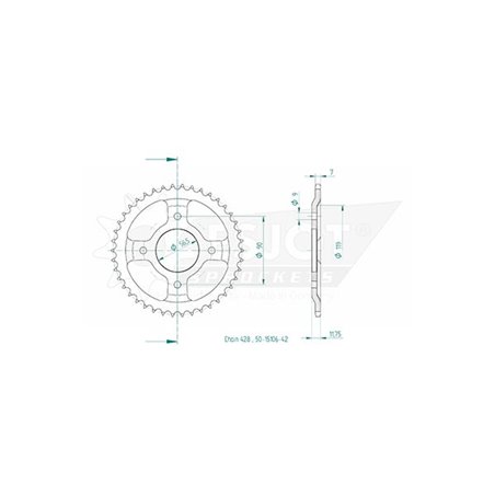 Esjot - Couronne - 428 - 42 dents