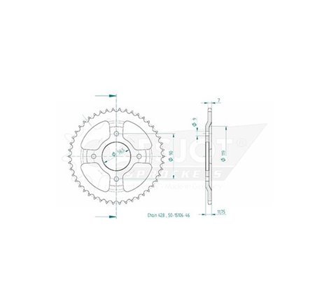 Esjot - Couronne - 428 - 46 dents