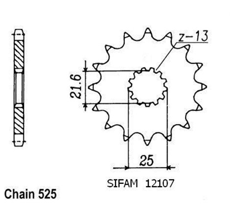 Pignon - 525 - 14 Dents - Made in Germany