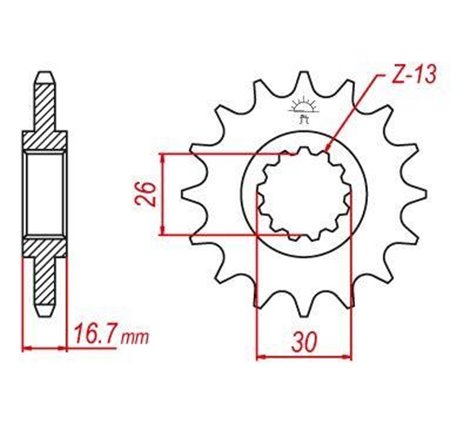 Pignon Lightweight - 525 - 14 Dents - Made in Germany