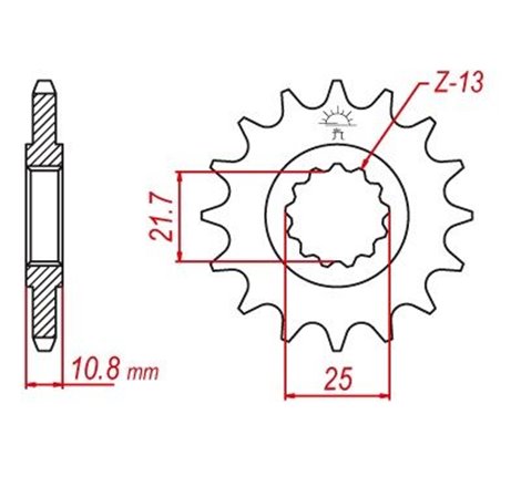 Pignon Yamaha - 525 - 17 Dents - Similaire JTF1586 - Made in Germany