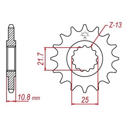 Pignon Yamaha - 525 - 17 Dents - Similaire JTF1586 - Made in Germany