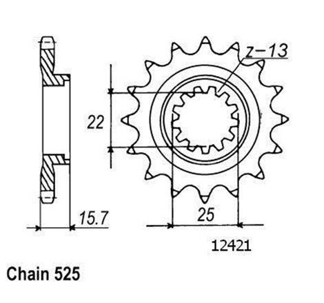 Pignon - 525 - 14 Dents - Made in Germany