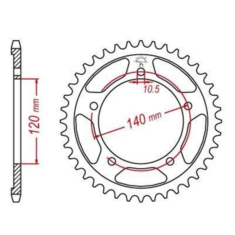 Couronne Acier Suzuki - 525 - 47 Dents - Similaire JTR1792 - Made in Germany