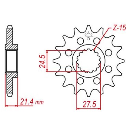 Pignon Lightweight Aprilia - 525 - 17 Dents - Similaire JTF709 - Made in Germany