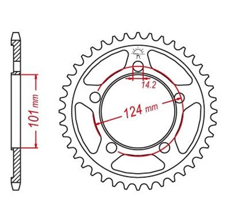 Couronne Acier KTM - 525 - 41 Dents - Similaire JTR898 - Made in Germany