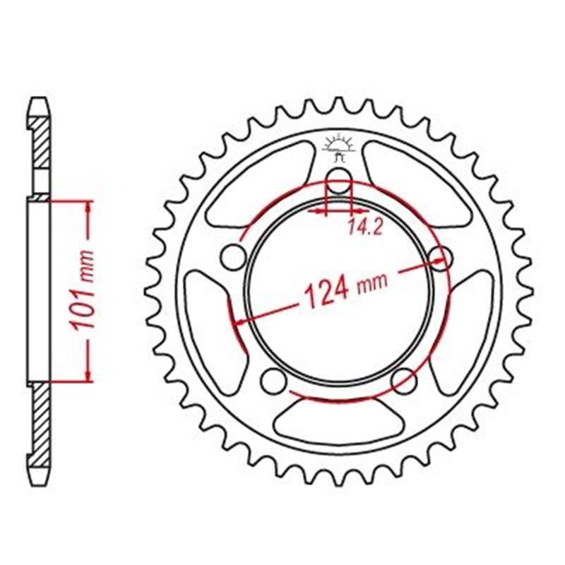 Couronne Acier KTM - 525 - 41 Dents - Similaire JTR898 - Made in Germany