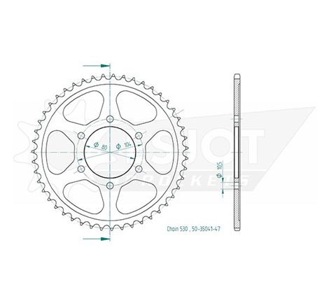 Couronne Acier BMW Trous en 8.5mm - 525 - 47 Dents - Similaire JTR6 - Made in Germany