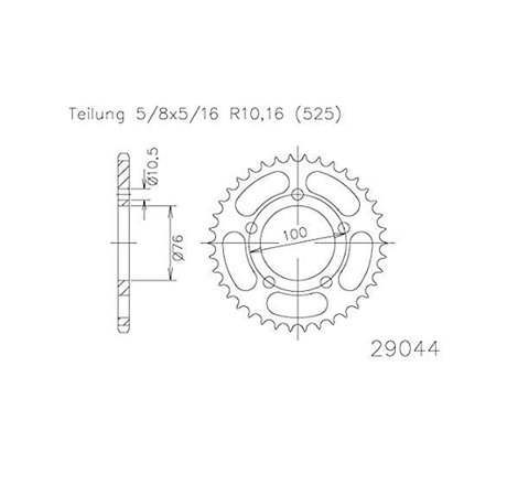 Couronne Acier - 525 - 39 Dents - Made in Germany